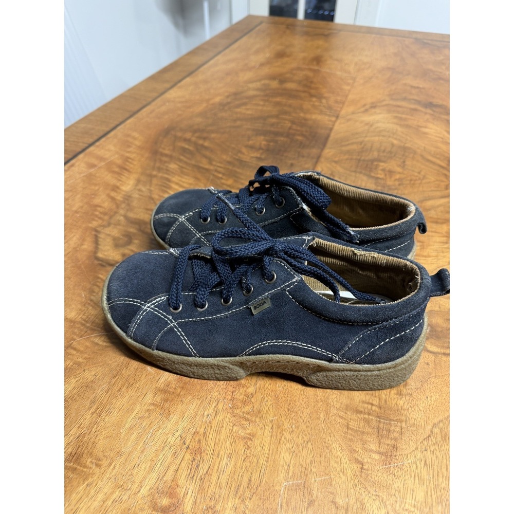 Vtg 90's Soda Women's 8 Navy Blue Chunky Platform Sneakers Grunge  Y2K Shoes - Picture 3 of 8